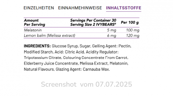 Restful Sleep, Ivybears.de, 07.07.2025