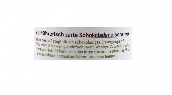 Werbung, Rewe Feine Welt Schokoladen-Eiscreme