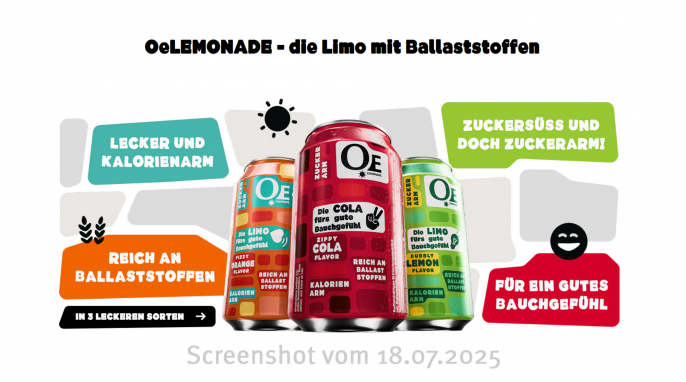 Probierpaket OeLemonade, Oe-Drinks.de, 18.07.2025 Probierpaket OeLemonade, Oe-Drinks.de, 18.07.2025