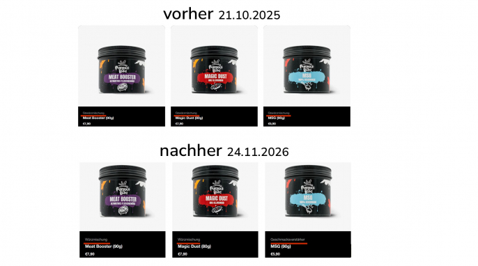 Übersicht Angebot Perfect Bite, Perfectbite.de Vorher 21.10.2025, Nachher 24.11.2025