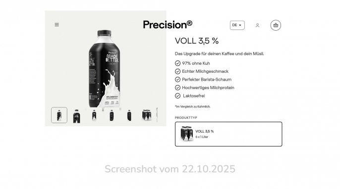 Angebot, Precision Made Better, Precision-food.com, 22.10.2025