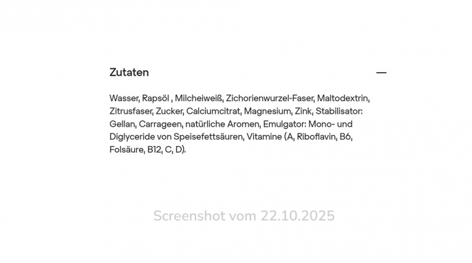 Zutaten, Precision Made Better, Precision-food.com, 22.10.2025