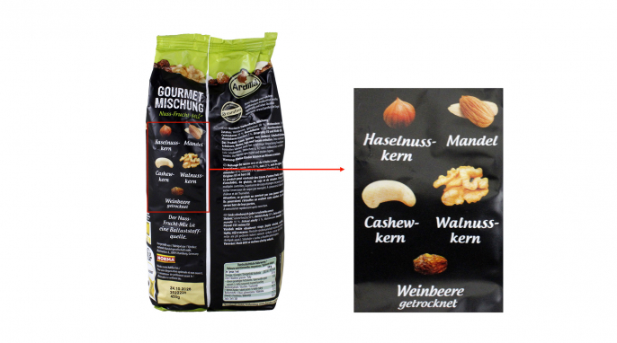 Rückseite, Ardilla Gourmet Mischung