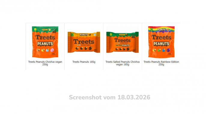 Angebot Treets Peanuts, Worldofsweets.de, 18.03.2026