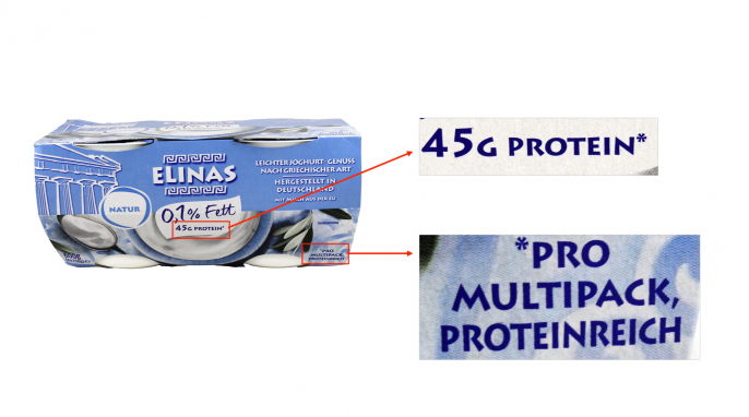 Werbung Protein, Elinas Leichter Joghurt Genuss nach griechischer Art, 4er-Pack