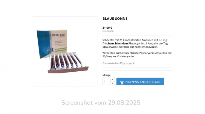 Blaue Sonne, Jaderecherche.com, 29.08.2025 Blaue Sonne, Jaderecherche.com, 29.08.2025