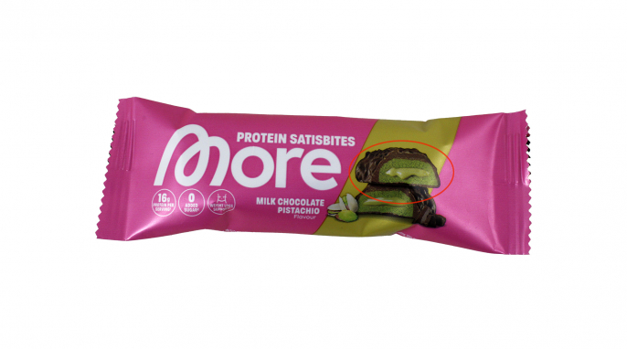 More Proteinriegel Satisbites, Milk Chocolate Pistaccio