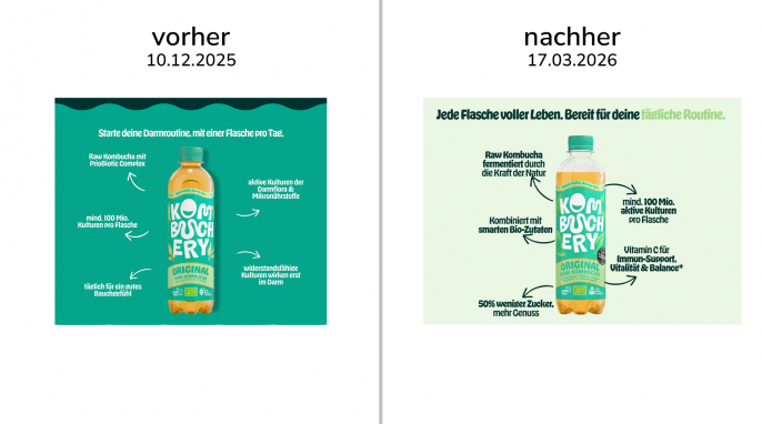 alt: Werbung Kombuchery.de, 10.12.2025; neu: 17.03.2026