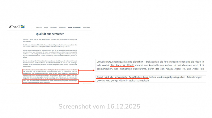 Qualität aus Schweden, Albaoel.de, 16.12.2025