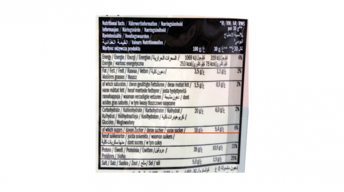 Nährwerte, Jack Link’s Beef Jerky Original Nährwerte, Jack Link’s Beef Jerky Original