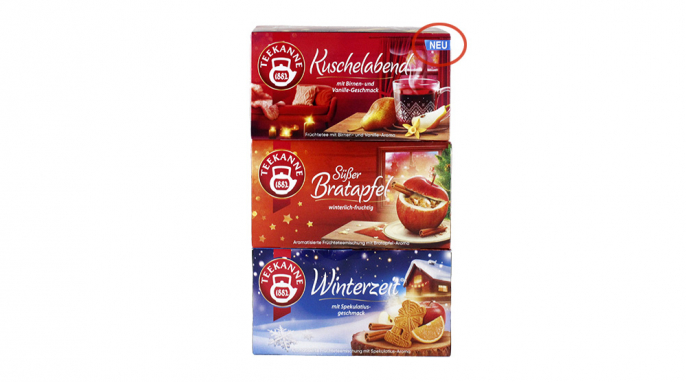 Teekanne Wintertees Kuschelabend, Süßer Bratapfel und Winterzeit