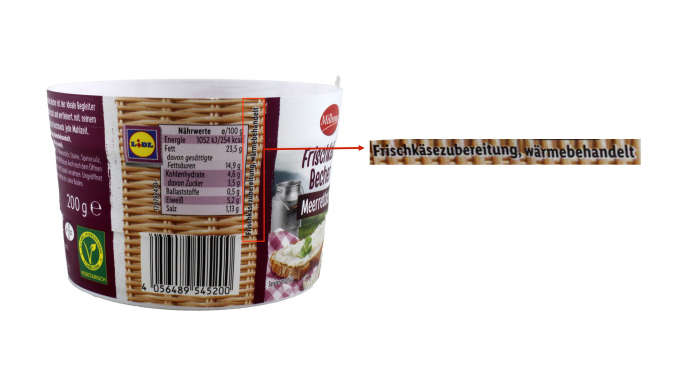 Nährwerte, Milbona Frischkäse Becher Meerrettich
