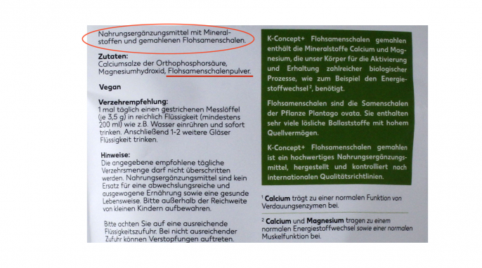 Kaufland Concept+ Vital Flohsamenschalen gemahlen