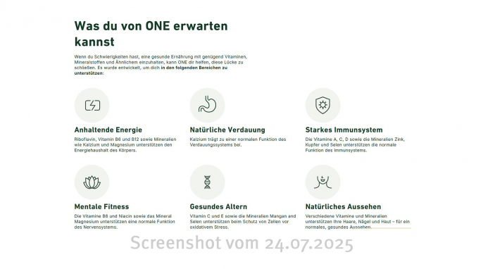 Werbung, Biogena-one.com, 24.07.2025 Werbung, Biogena-one.com, 24.07.2025