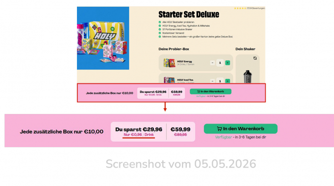 Starter Set Deluxe, de.holy.com, 05.05.2026