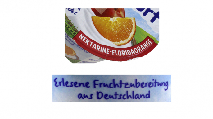 Werbung, Ehrmann Almighurt Nektarine-Floridaorange
