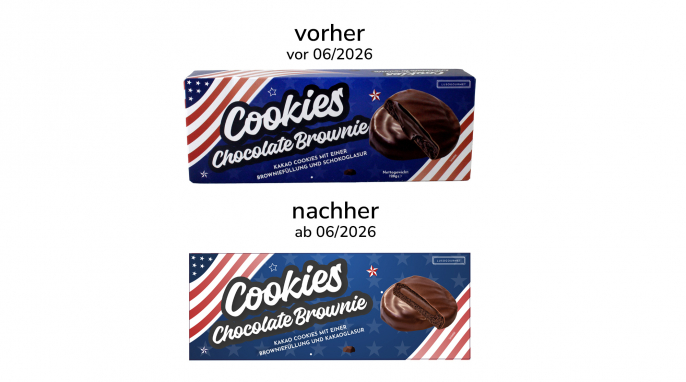 alt: Lusogourmet, Cookies Chocolate Brownie, bis 06/2026; neu ab 06/2026, Herstellerfoto