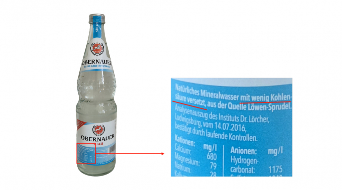 Bezeichnung, Obernauer Löwen Sprudel, Obernauer Stilles Bezeichnung, Obernauer Löwen Sprudel, Obernauer Stilles
