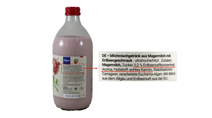 Zutaten, Saliter Erdbeermilch Zutaten, Saliter Erdbeermilch