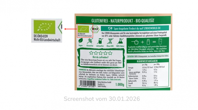 Strive Erbsenprotein, amazon.de, 31.03.2026 Strive Erbsenprotein, amazon.de, 31.03.2026