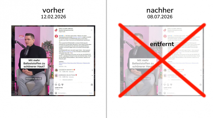 alt: Instagram.com/bunte, 12.02.2026; neu: 08.07.2026 alt: Instagram.com/bunte, 12.02.2026; neu: 08.07.2026
