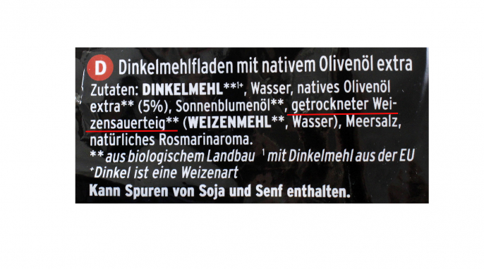 Zutaten, Mestemacher Italienische Bio Dinkel Wraps Zutaten, Mestemacher Italienische Bio Dinkel Wraps