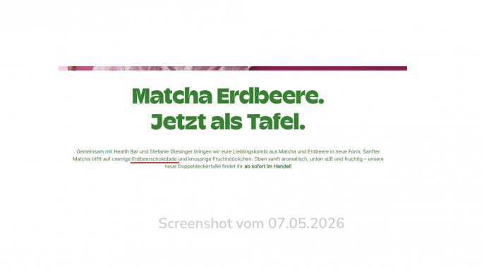 Nährwertangaben, Nucao Health Bar Matcha Erdbeere Nährwertangaben, Nucao Health Bar Matcha Erdbeere