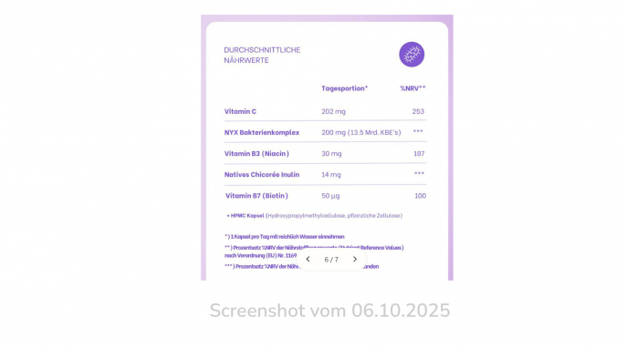 Nährwerte, happy FEM, gethappy.me, 6.10.2025 Nährwerte, happy FEM, gethappy.me, 6.10.2025