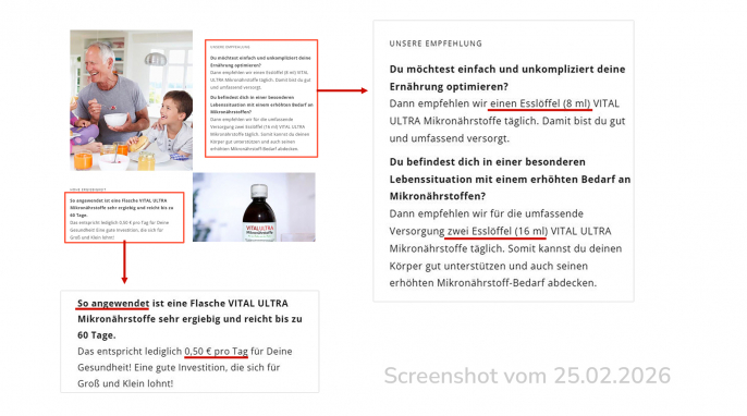 Werbung, Vital Ultra Mikronährstoffe, vitalultra.shop, 25.02.2026 Werbung, Vital Ultra Mikronährstoffe, vitalultra.shop, 25.02.2026