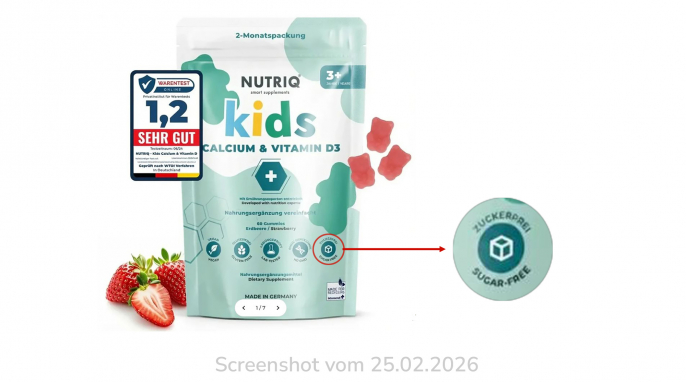 Nutriq Kids Calcium & Vitamin D3, nutriq.health, 25.02.2026 Nutriq Kids Calcium & Vitamin D3, nutriq.health, 25.02.2026