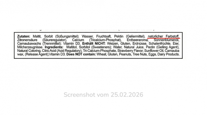 Zutaten, Nutriq Kids Calcium & Vitamin D3, nutriq.health, 25.02.2026 Zutaten, Nutriq Kids Calcium & Vitamin D3, nutriq.health, 25.02.2026