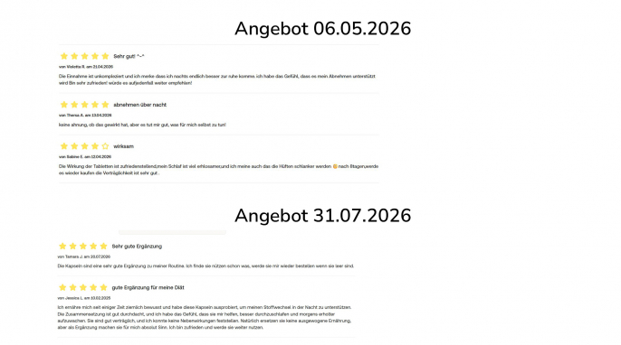 alt: Bewertungen, Keto Night Burn, Shop-Apotheke.com, 06.05.2026; neu: Keto Burn Night Mode, 31.07.2026 alt: Bewertungen, Keto Night Burn, Shop-Apotheke.com, 06.05.2026; neu: Keto Burn Night Mode, 31.07.2026