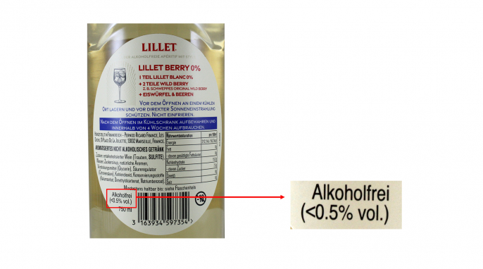 Alkoholgehalt, Lillet Blanc 0 % Alkoholgehalt, Lillet Blanc 0 %