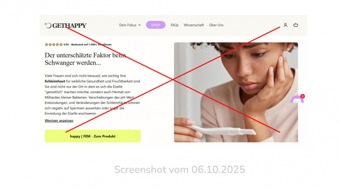 entfernt: Werbung, happy FEM, gethappy.me, 6.10.2025 entfernt: Werbung, happy FEM, gethappy.me, 6.10.2025