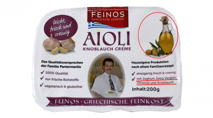 Feinos Griechische Feinkost Aioli Knoblauch Creme