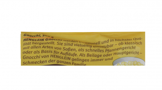 Bezeichnung, Henglein Kartoffel-Gnocchi und Henglein Gnocchi Bezeichnung, Henglein Kartoffel-Gnocchi und Henglein Gnocchi