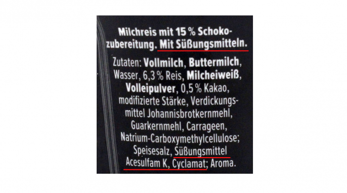 Bezeichnung + Zutaten, Müller Milchreis High Protein Schoko Bezeichnung + Zutaten, Müller Milchreis High Protein Schoko