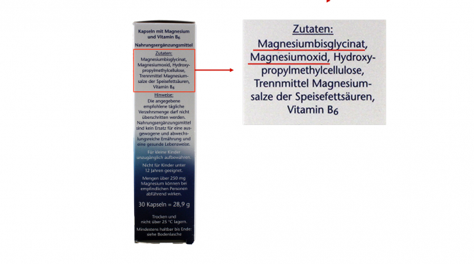 Zutaten, Doppelherz aktiv Magnesium-Bisglycinat Formel Zutaten, Doppelherz aktiv Magnesium-Bisglycinat Formel