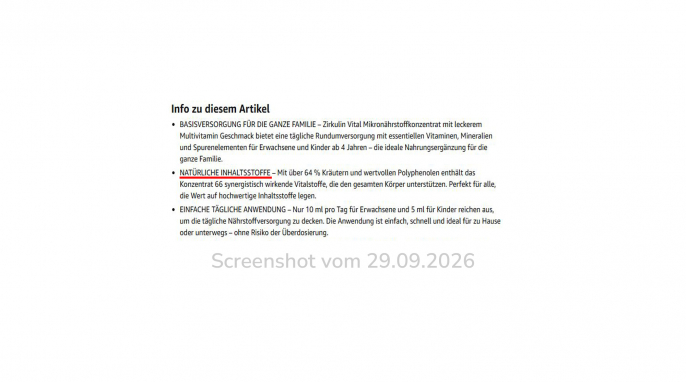 Werbung, Zirkulin Vital, amazon.de, 29.09.2026 Werbung, Zirkulin Vital, amazon.de, 29.09.2026