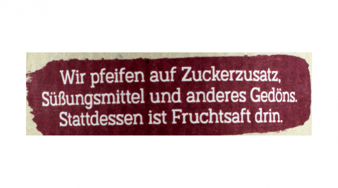 Info Süßung, Limoment Kirsche-Waldmeister Naturlimo