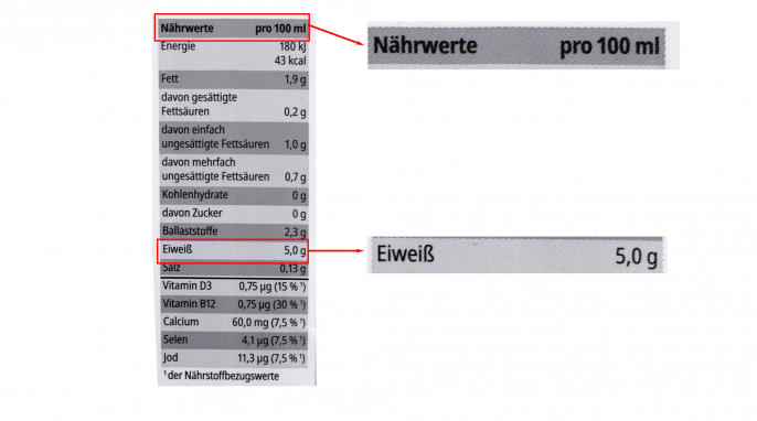 Nährwerte, VLY High Protein Nährwerte, VLY High Protein