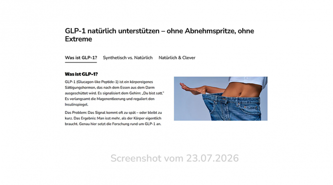 Rocka GLP-1 Boost, rockanutrition.de, 23.07.2026 Rocka GLP-1 Boost, rockanutrition.de, 23.07.2026