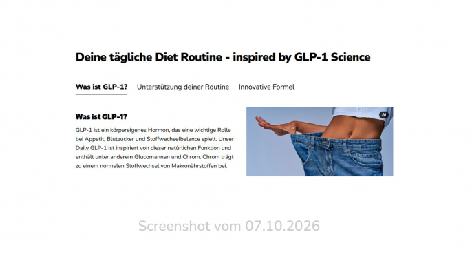 Rocka Daily GLP-1, rockanutrition.de, 07.10.2026 Rocka Daily GLP-1, rockanutrition.de, 07.10.2026