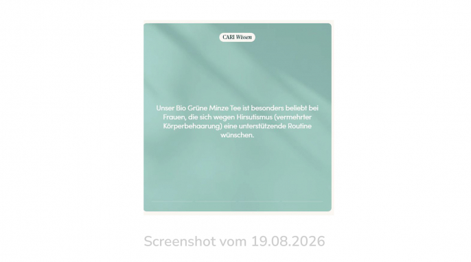 Werbung, carinutrition.de, 19.08.2026