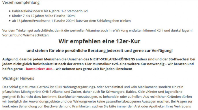 Beschreibung Teil 2, 12er-Kur – Schlaf gut Murmel, schlafgutmurmel.eu, 10.01.2019