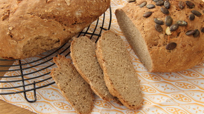 Brot mit Kürbiskernen