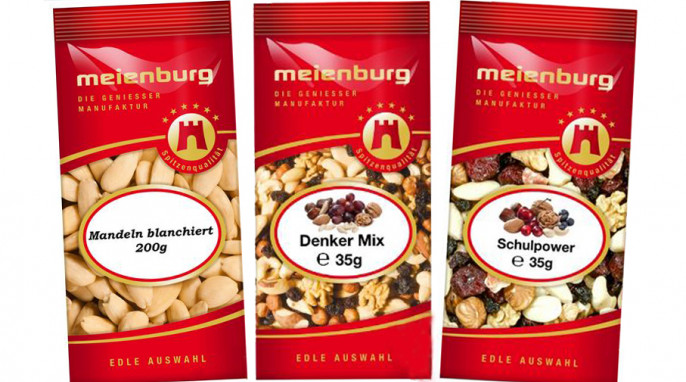 Meienburg Mandeln blanchiert, Denker Mix und Schulpower