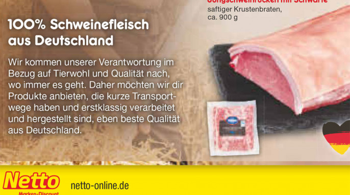 Werbung, Jungschweinrücken, Netto-Prospekt, 19.-24.04.2021, Seite 20