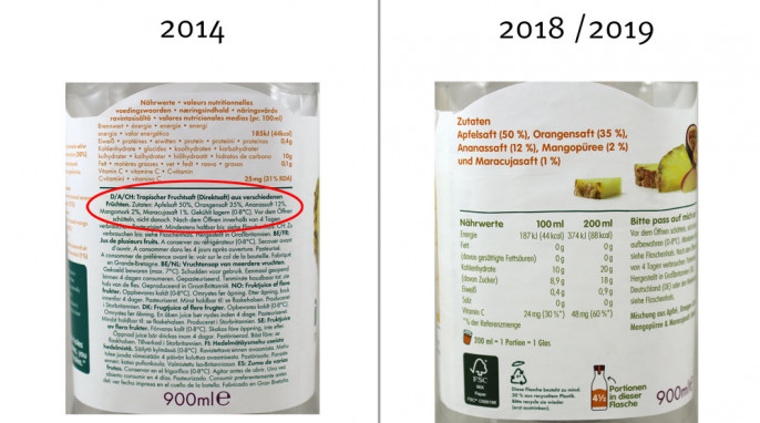 Zutaten, innocent Gelber Multi-Mix