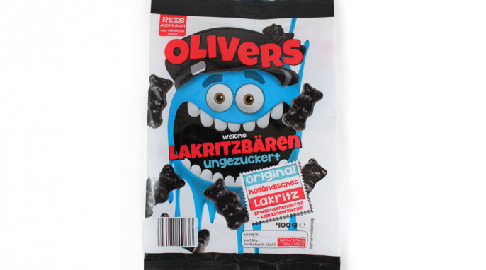 Olivers weiche Lakritzbären, ungezuckert